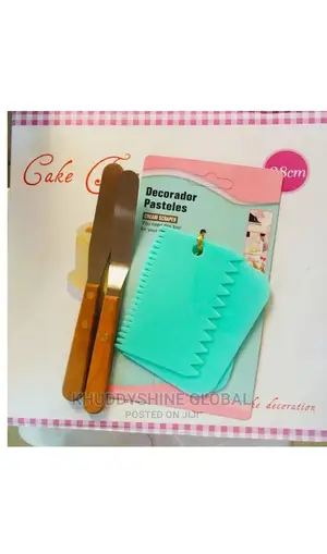 Diy Cake Turntable Stand Dough Scraper Cream Smoother 6pcs