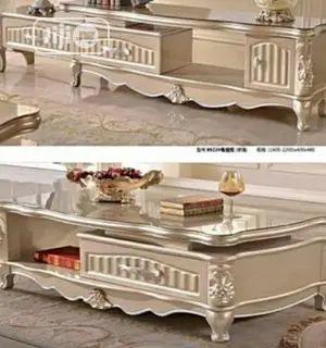 Executive Imported Royal Glass Set Tv Stand Center Table