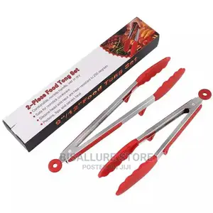 Stainless Steel Kitchen Cooking Tong Set With Silicone Tips