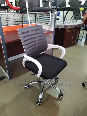 White and Black Swivel Chair