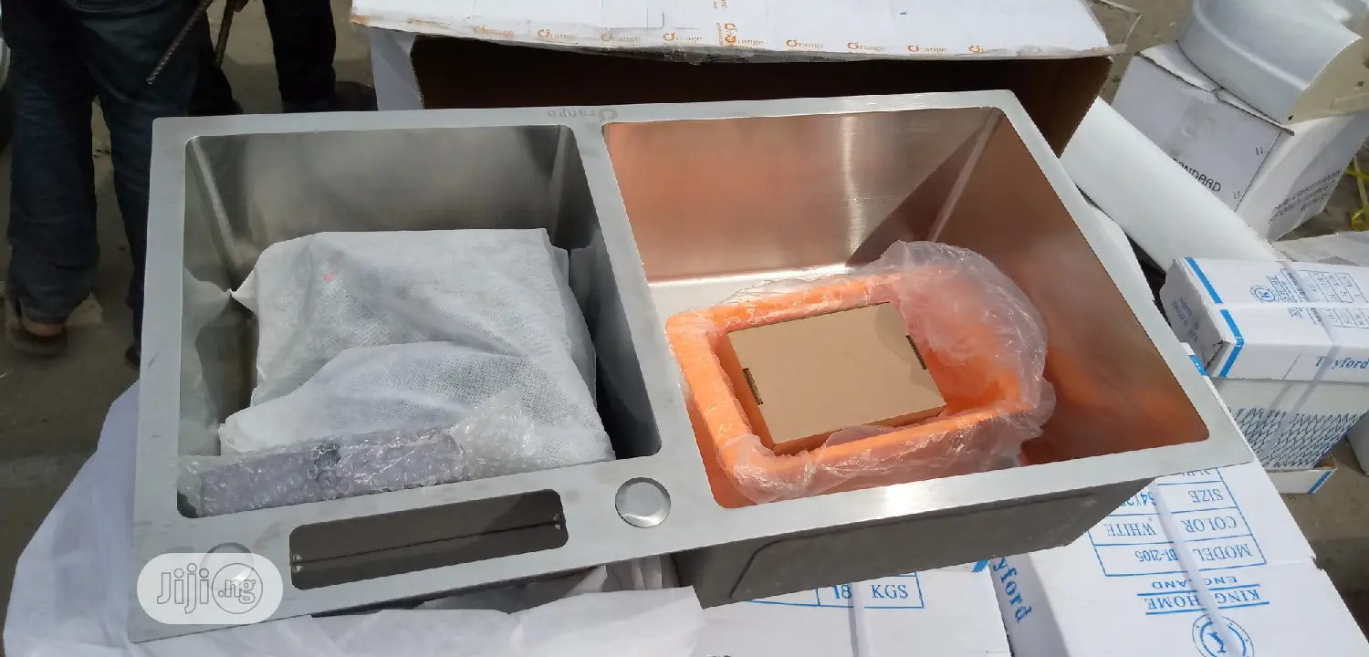 Orange Kitchen Sink
