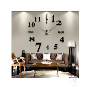 3d Diy Large Wall Clock Modern Design Wall Sticker Clock