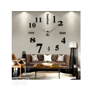 3d Mirror Sticker Unique Modern Design Wall Clock