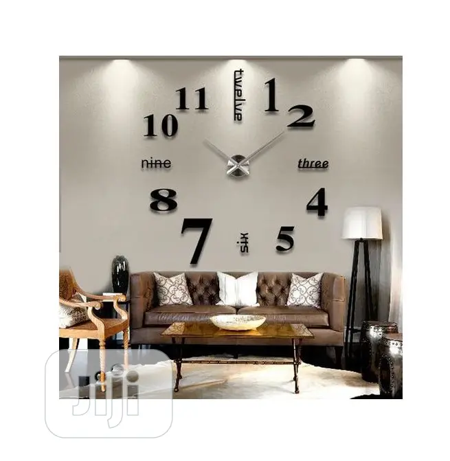 3d Mirror Sticker Unique Modern Design Wall Clock