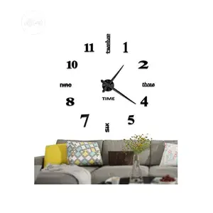 3d Mirror Sticker Unique Modern Design Wall Clock