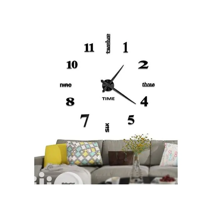 3d Mirror Sticker Unique Modern Design Wall Clock