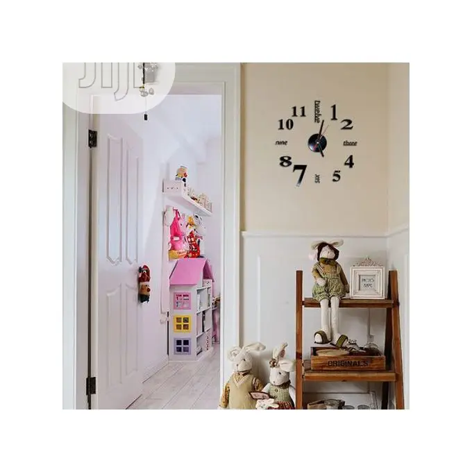 3d Mirror Sticker Unique Modern Design Wall Clock