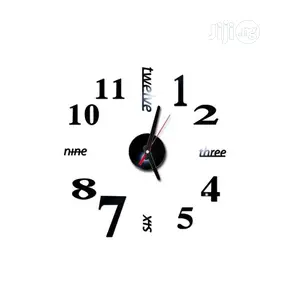 3d Mirror Sticker Unique Modern Design Wall Clock