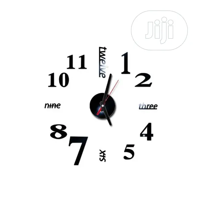 3d Mirror Sticker Unique Modern Design Wall Clock