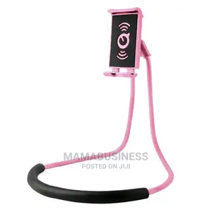 Adjustable Hanging on Neck Cell Phone Mount Holder - Pink