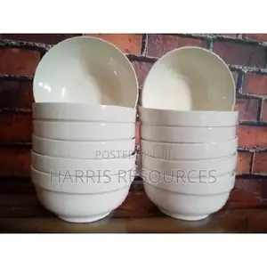 12 White Glass Soup Plates