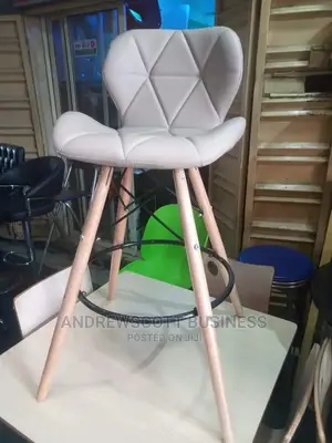 High Leather Bar Chair