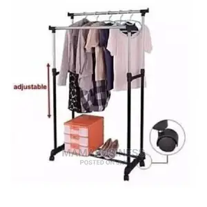 Adjustable Double Pole Stainless Clothes Hanger and Drying R