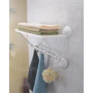 One Layer Rack Shelf With Hooks
