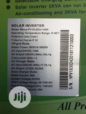 Must 3kva 24v Hybrid Inverter 80 MPPT Charge Controller
