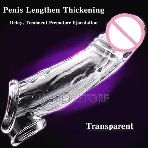 Reusable Penis Enlargement Silicone Condoms Extension Sleeve