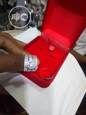 Dubai 925 Complete Set of Sterling Silver Wedding Ring 001