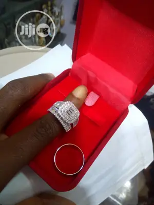 Dubai 925 Sterling Silver Couple's Wedding Ring 04 - Silver