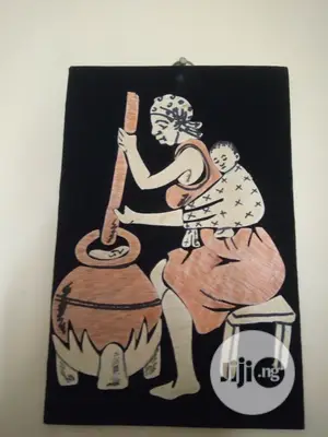 Handmade Artwork Of Hardworking African Mother