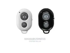 2pc Bluetooth Camera Remote Shutter - White / Black