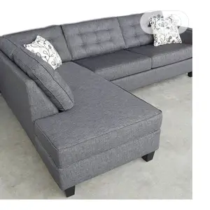 Quality Grey L Shaped Living Room Sofa Chair.