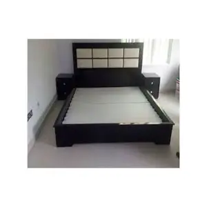 6 X 6 Bed With Leather Board With Bed Side Drawer