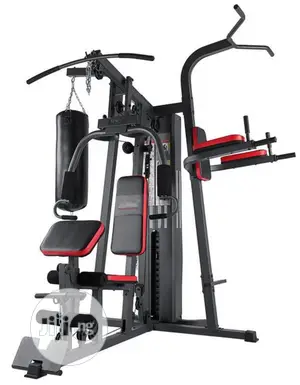 3 Station Home Gym With Punching Bag