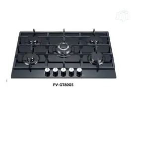 Polystar Pv-Gt80g5 - 5 Burner Built-in Gas Hob Glass Cooktop