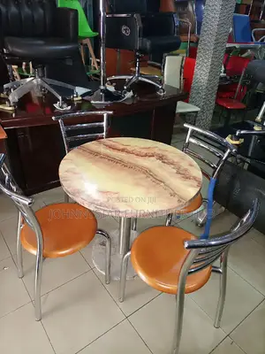 Italian Unique Restaurant 4 Chairs With Marble Tables
