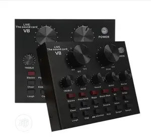V8 Sound Card Audio Set Interface External Live Microphon