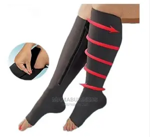 Zip Sox Zip-Up Compression Socks - Black