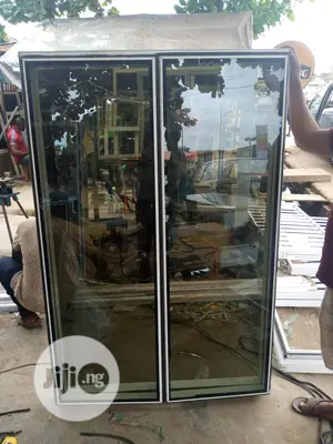 Frameless Window With Burglary and Net