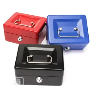 Practical Mini Petty Cash Money Box Stainless Steel Security