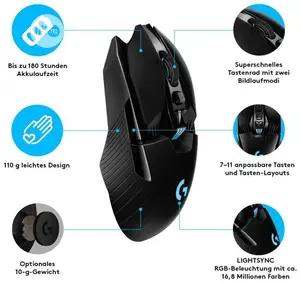 Logitech G903 Lightspeed Wireless Gaming Mouse - Black