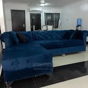 Quality L-Shaped Living Room Fabric Sofa Chair.