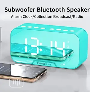 Wireless Bluetooth Speaker Portable Alarm Clock FM Radio