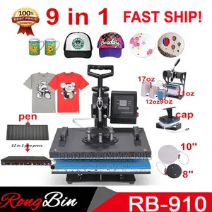 9 in 1 Heat Transfer Machine With Pen