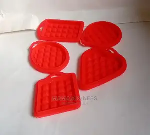 5 PCS Silicone Waffle Muffin Cake Moulds - Red
