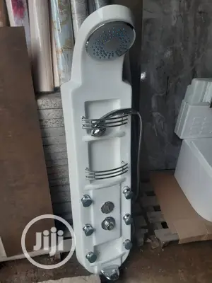 White Power Shower With Telephone Shower