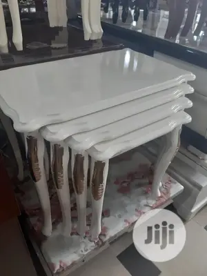 White Turkish Pure Wooden 4 In 1 Stools