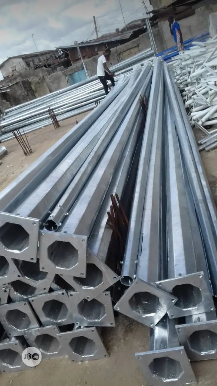 Galvanized Solar Street Light Hexagonal Pole