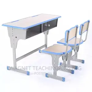 Modern Double School Desk And Chairs