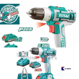 TOTAL Cordless Drill 20v With Two Batteries Fast Charger