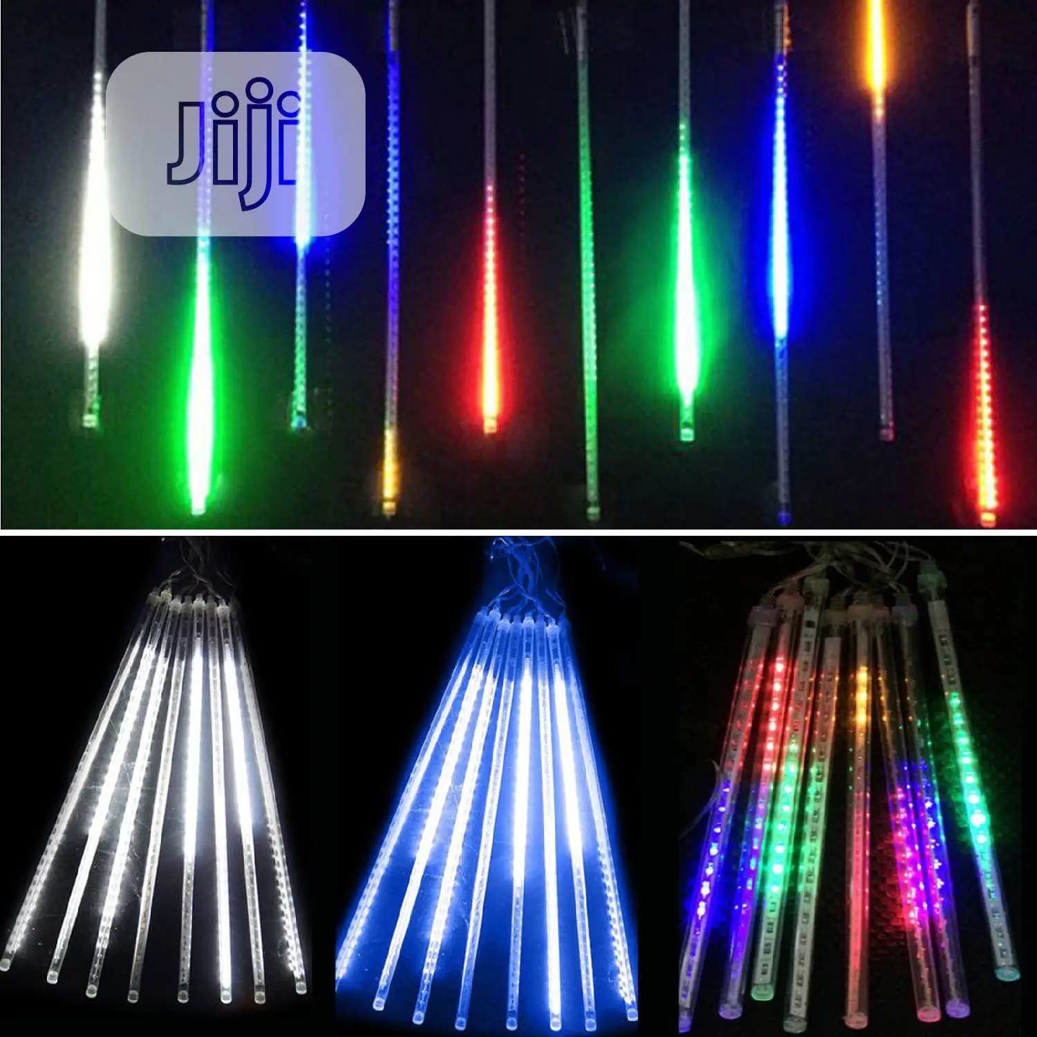 8 Tubes Falling Rain Christmas Light, Waterproof Led