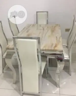 Original Executive Imported Marble Top Dining Set,Six Seater