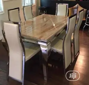Original Executive Imported Marble Top Dining Set,Six Seater