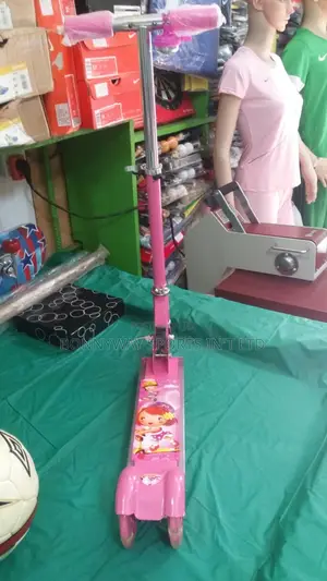 Children Riding Scooters With Design Light And Music Player
