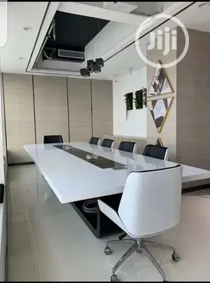 White Conference Table For 10people/3meters