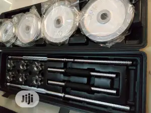 Full Set of Dumbbell and Barbells in Travel Case With Wheels