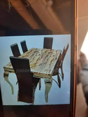Italian Marble Dinning Tables With 6 Chairs